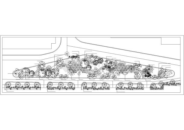 某住宅小区花园种植设计方案图-图一