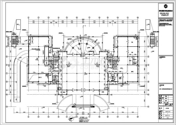 漳州市某度假区8480平米3层框架结构商务会所建筑设计CAD图纸-图二