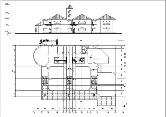 6班2层幼儿园全套建筑设计图纸_图1