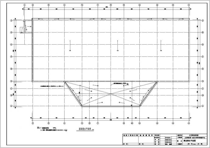天水市某实验小学2570平米3层框架结构教学楼建筑设计CAD图纸_图1