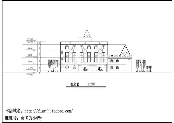 9班4层幼儿园建筑方案设计图-图一