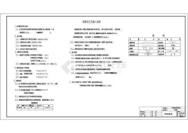 某学院四层宿舍楼采暖设计cad全套施工图（含设计说明，含2栋设计）-图二