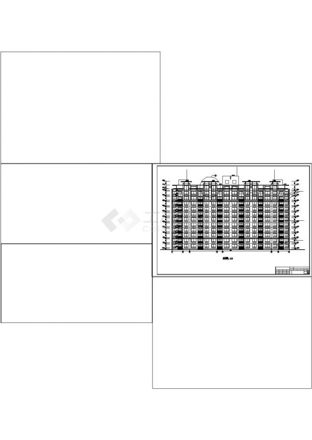 [青岛]某住宅小区一期工程住宅楼cad建筑设计施工方案图纸-图二