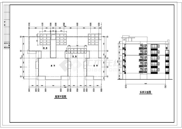 [北京]某多层住宅楼建筑设计cad施工图纸-图一