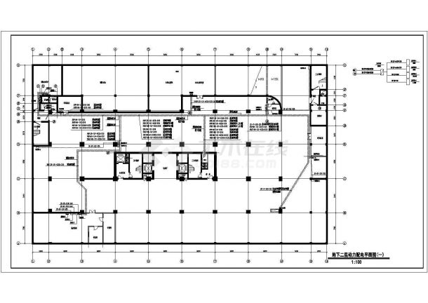电气设计_某大厦动力平面CAD图-图一
