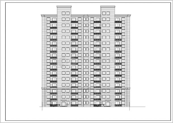 装修设计舒兰市某16层安置楼高层cad建筑施工设计图-图一