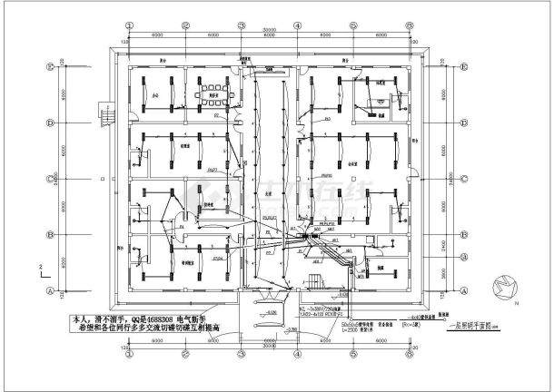 电气设计_某地区大楼电气设计方案CAD图-图一