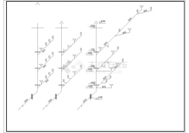 某液化天然气工厂综合办公楼配电设计cad全套电气施工图（含设计说明，含给排水设计）-图二