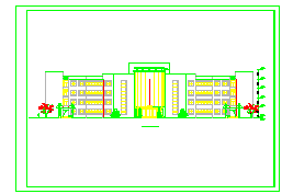 某四层医院cad建筑设计方案图纸-图一