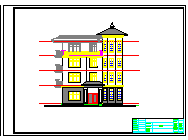 某四层地中海风格别墅cad建筑施工图纸-图一