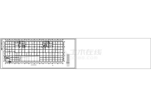 北京某商务大厦结构cad设计施工工程图纸-图一