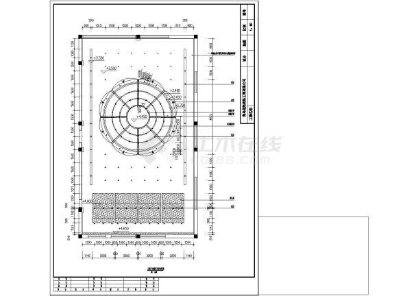 某大型多功能展厅详细设计cad施工图-图二