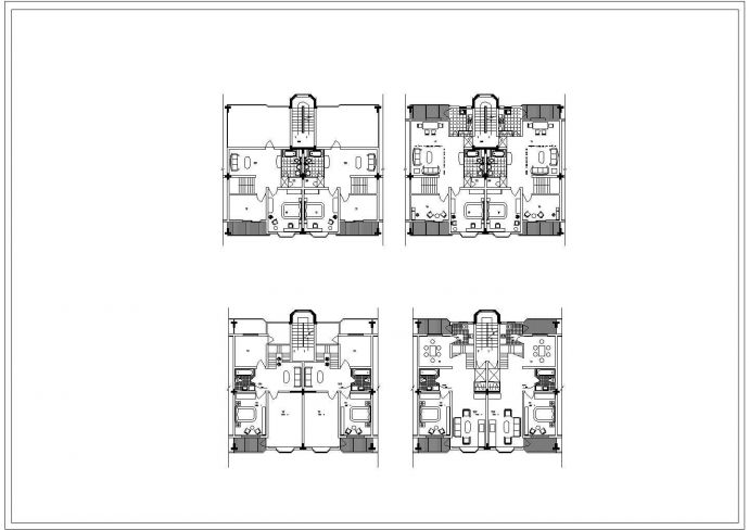 某地多层住宅楼标准层及立面施工cad设计图纸_图1