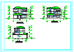独栋别墅建筑cad设计方案图