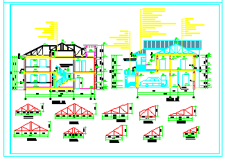别墅建筑施工设计图纸（含设计说明）-图二
