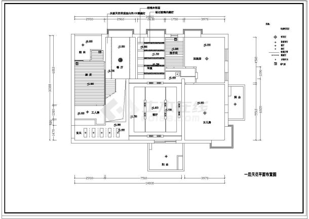 某豪宅户型装修整套设计cad施工图纸-图二