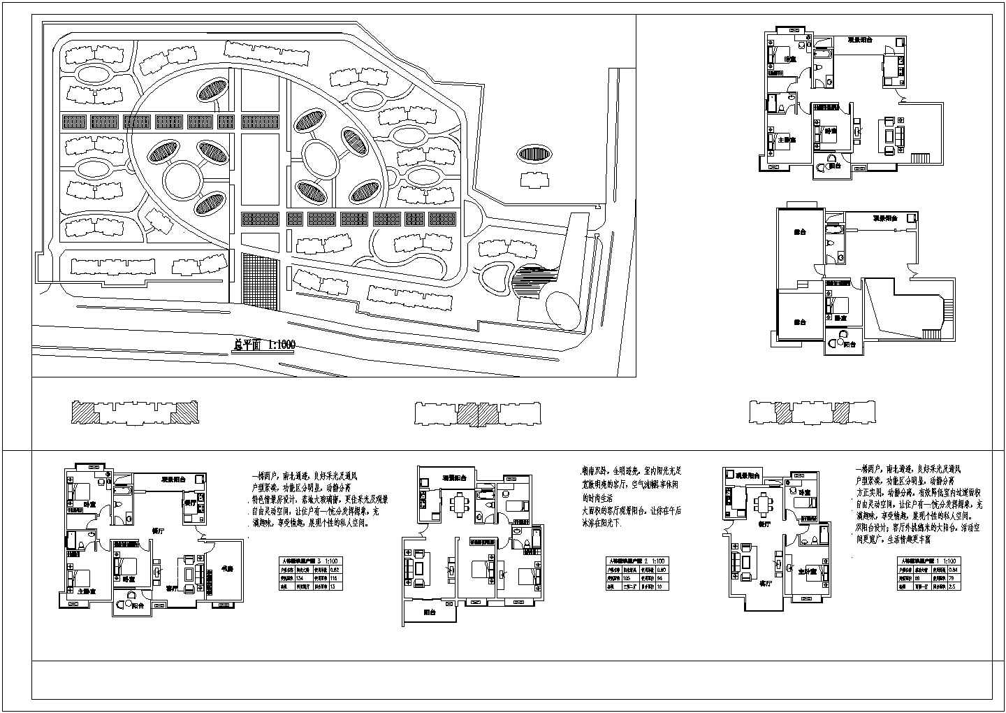 某住宅电梯高层建筑全套方案设计施工CAD图纸（含效果图）