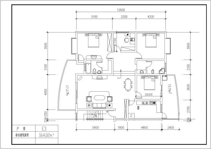 某经典小区住宅楼建筑户型全套方案设计施工CAD图纸_图1