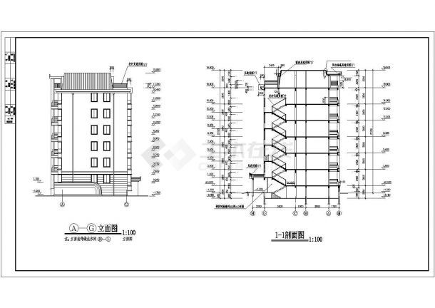 某九龙园多层住宅楼建筑全套方案设计施工CAD图纸（含设计说明）-图二