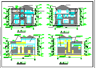 三层独栋别墅建筑方案施工图纸-图二