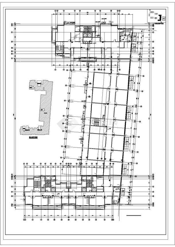 苏州市西城家园小区两栋26层住宅楼给排水消防平面设计CAD图纸-图二