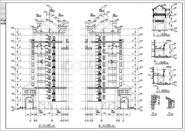 某花园小区高层住宅楼建筑详细方案设计施工CAD图纸（含设计说明）-图一
