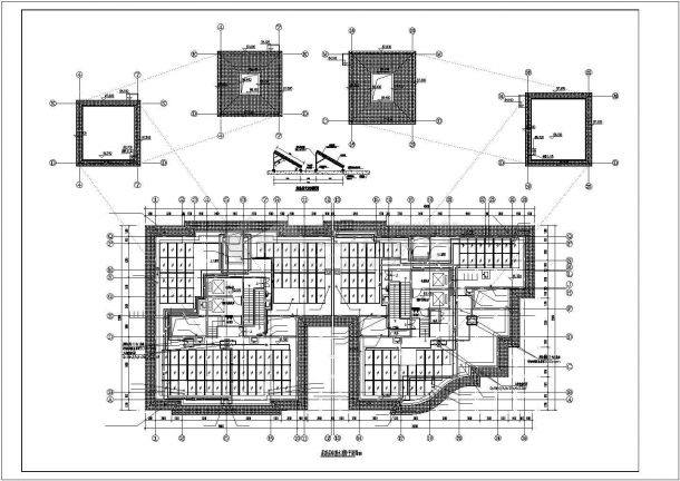 沈阳市和平西路某居住区28层公寓住宅楼给排水消防平面设计CAD图纸-图一