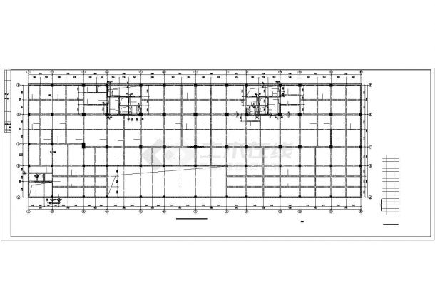 北京商务大厦结构设计cad施工工程图纸-图一