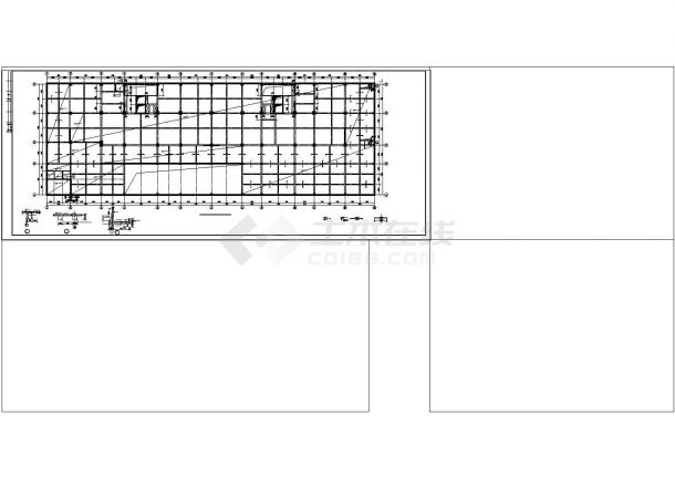 北京商务大厦结构设计cad施工工程图纸-图二