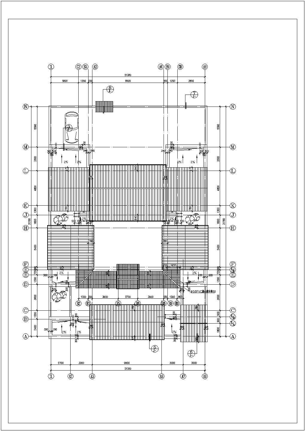 某民居四合院住宅建筑详细方案设计施工CAD图纸
