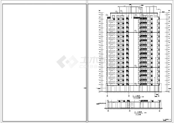 某花园塔室住宅建筑详细方案设计施工CAD图纸-图一