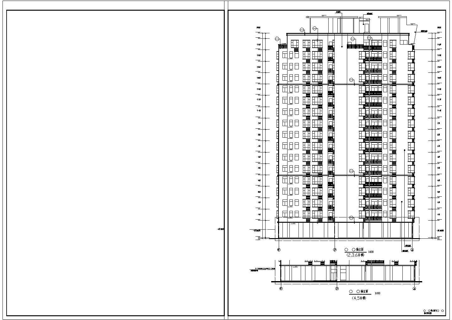 某花园塔室住宅建筑详细方案设计施工CAD图纸