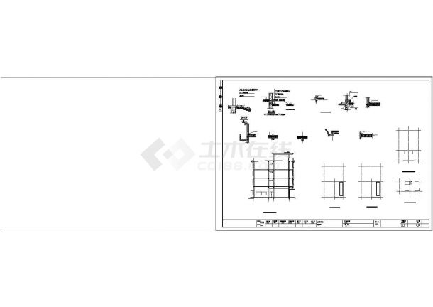 厂房设计_某地区厂房职工宿舍楼建筑CAD图纸-图二