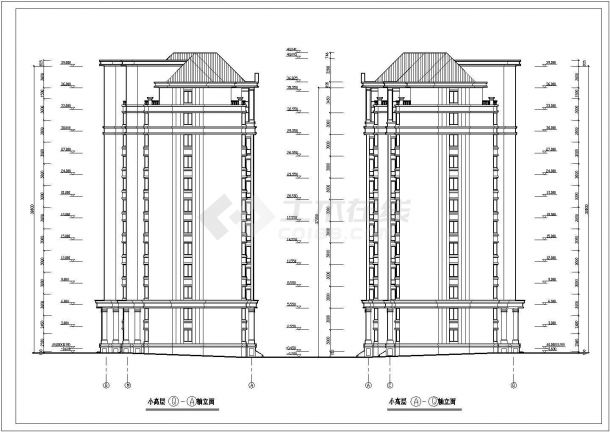 某高层住宅楼建筑全套详细方案设计施工CAD图纸-图二
