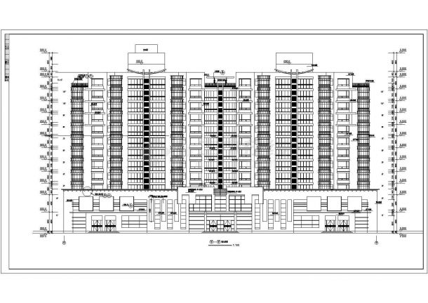 某高层商住建筑全套详细方案设计施工CAD图纸-图二