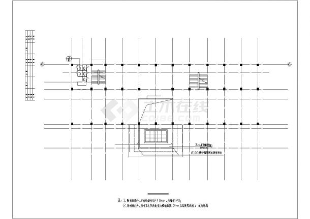 办公楼设计_3165平米企业五层办公楼建筑扩初详细设计cad施工图-图一
