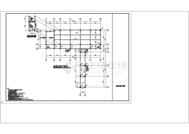 某地教学楼结构加固详细设计cad施工图纸-图二