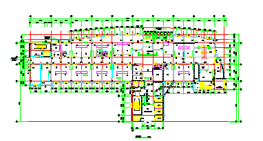 某医院住院部建筑平面cad设计方案图纸_图1