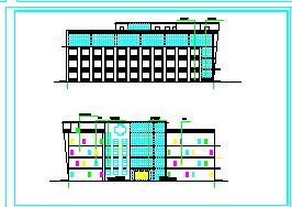 某医院四层病房楼cad建筑施工图纸-图二