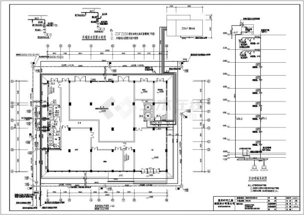 某药业有限公司多层框架结构研发大楼给排水设计cad全套施工图（含设计说明）-图二
