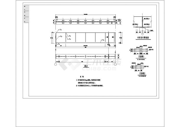 厂房设计_24米跨度轻钢结构厂房建筑结构设计cad施工图-图二