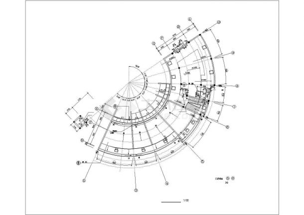 福州市永达花园小区3+1层小区会所全套建筑设计CAD图纸-图一