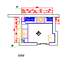 某住宅户型整体厨房设计施工cad方案图-图二