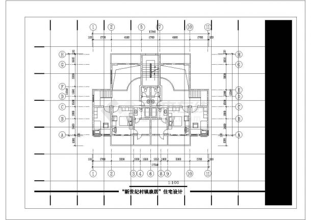 温州市某职业学院4层学生宿舍楼建筑设计CAD图纸（含总图）-图一