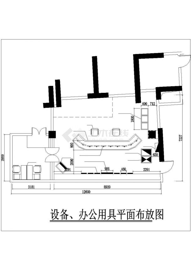 杭州市海阳国际小区电气机房内部全套设计CAD图纸-图一