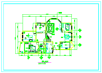 某住宅室内装修cad地面铺砖设计方案图_图1