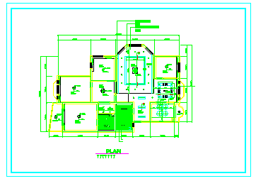 某住宅室内装修cad地面铺砖设计方案图-图二