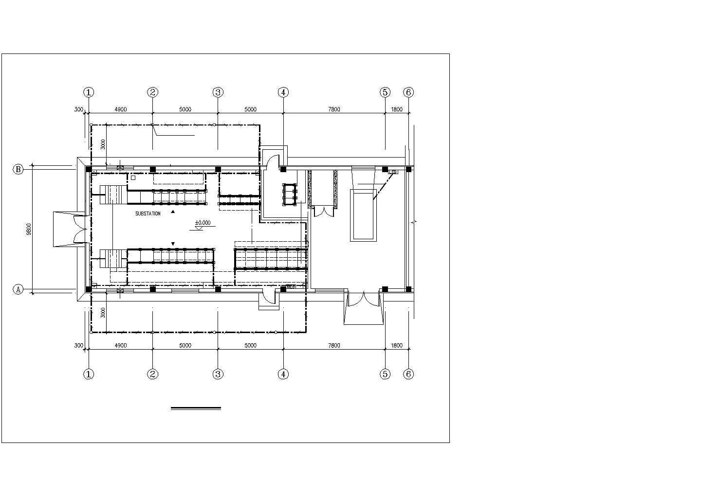 天津市陆路港某大型仓储公司内部变电室全套设计CAD图纸