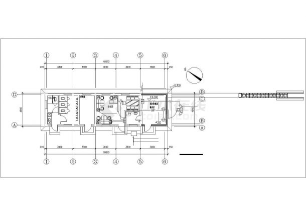 东莞市锦绣路某大型电子厂单层门卫室电气系统设计CAD图纸-图二