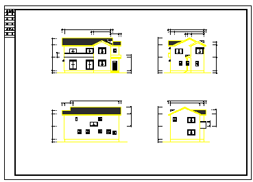 木式别墅建筑装修cad设计施工图